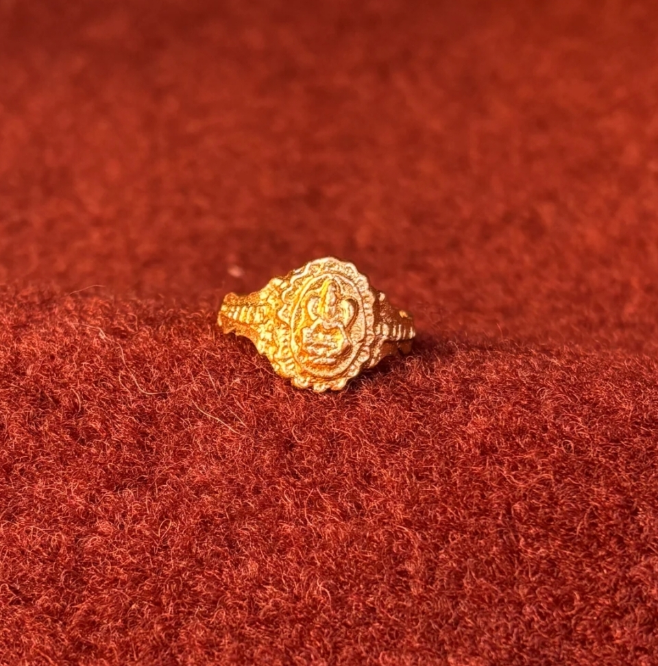 Panchaloham unpolished laxmi devi ring