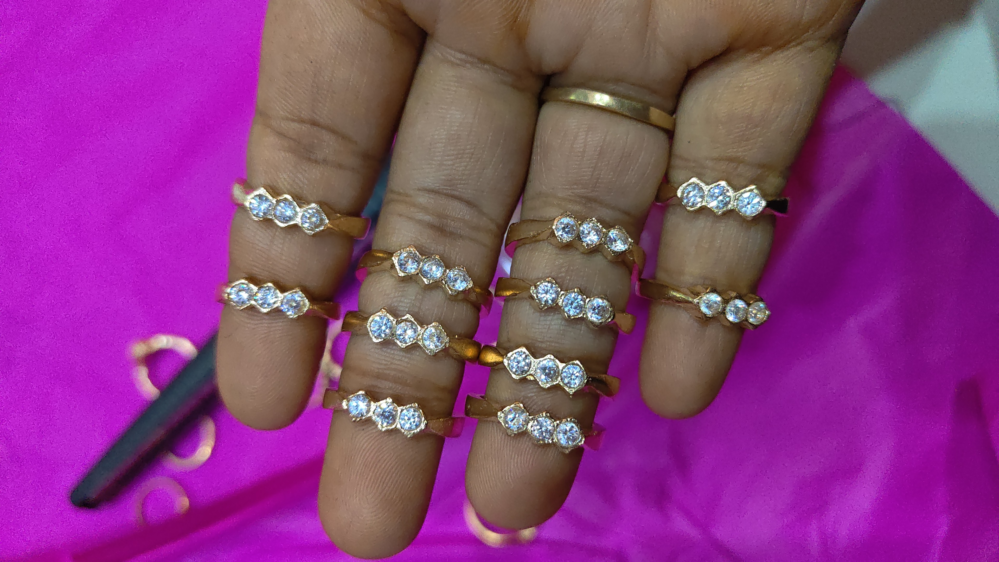 Panchaloham 3 stone ring