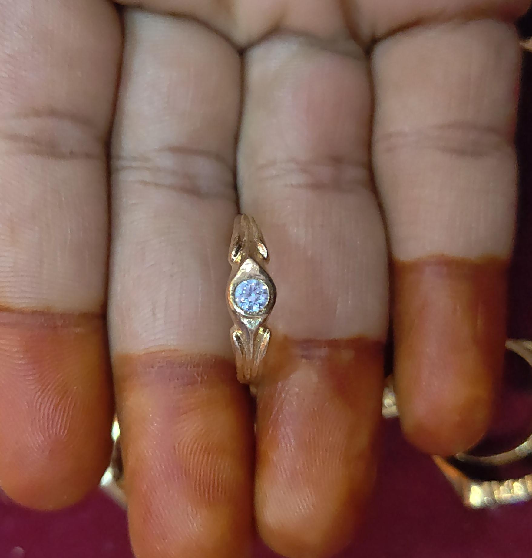Panchaloham daimond look ring