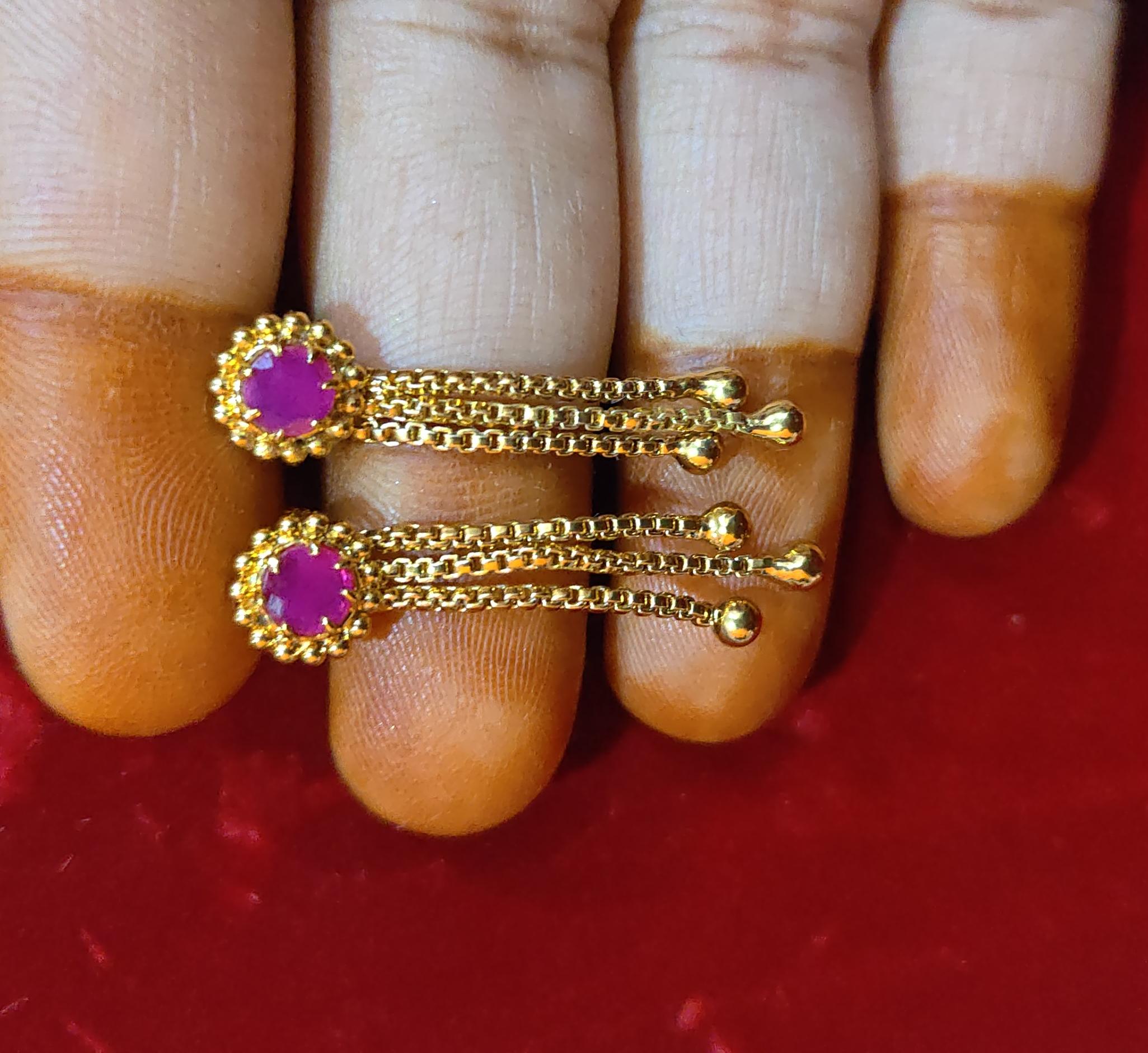 Gold look detachable earings