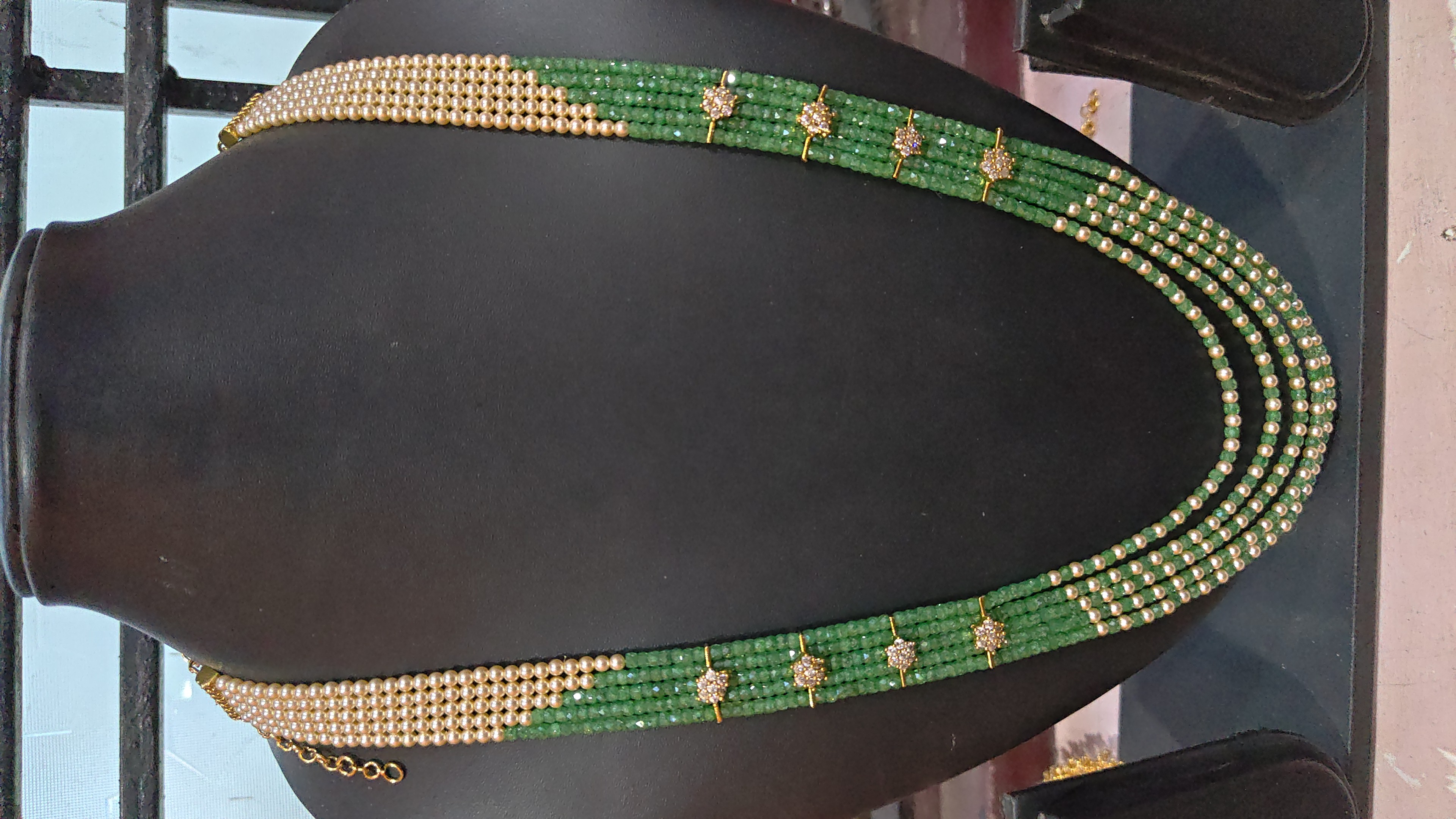 Real Swarovski pearl mala hand made