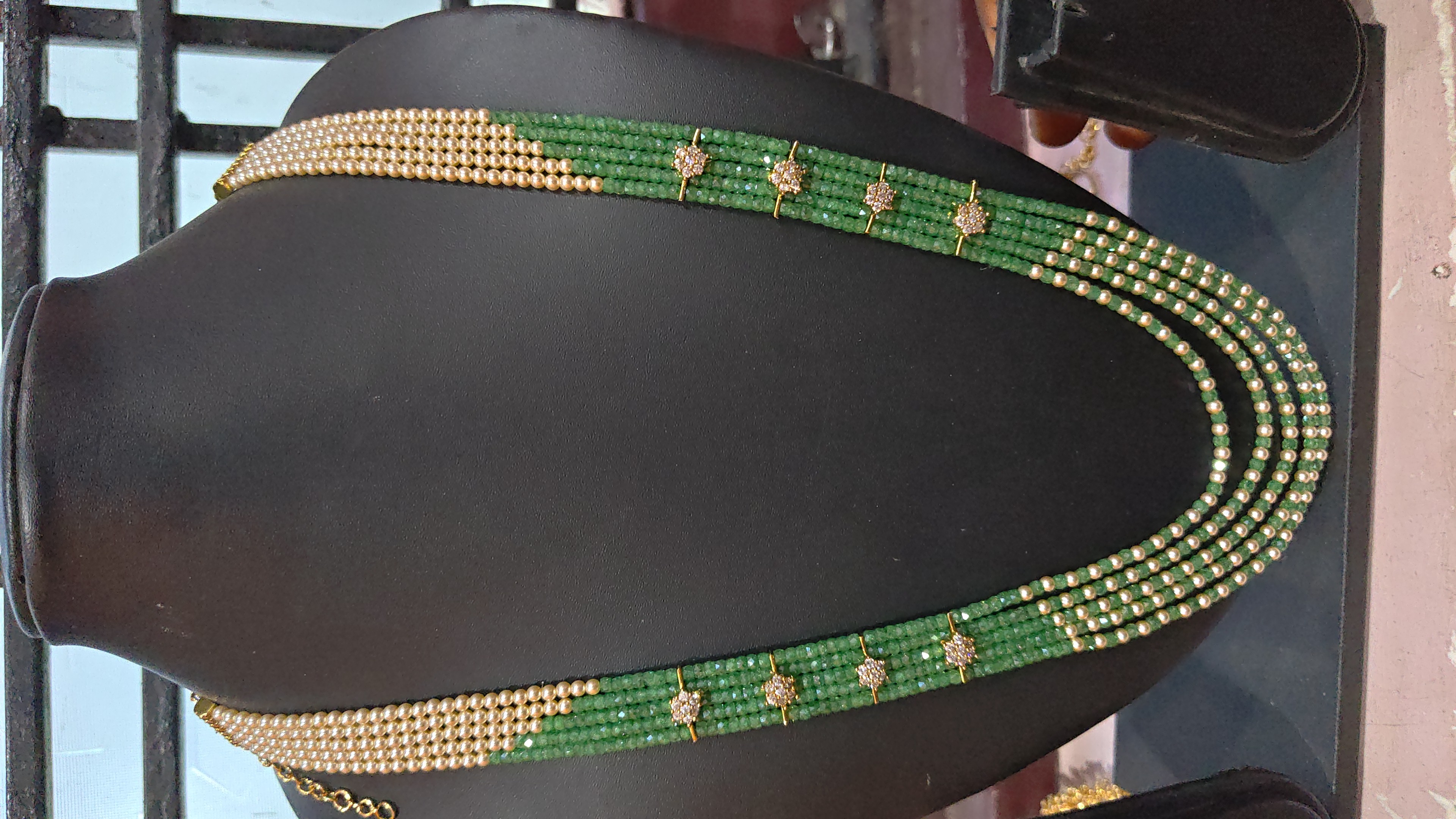 Real Swarovski pearl mala hand made