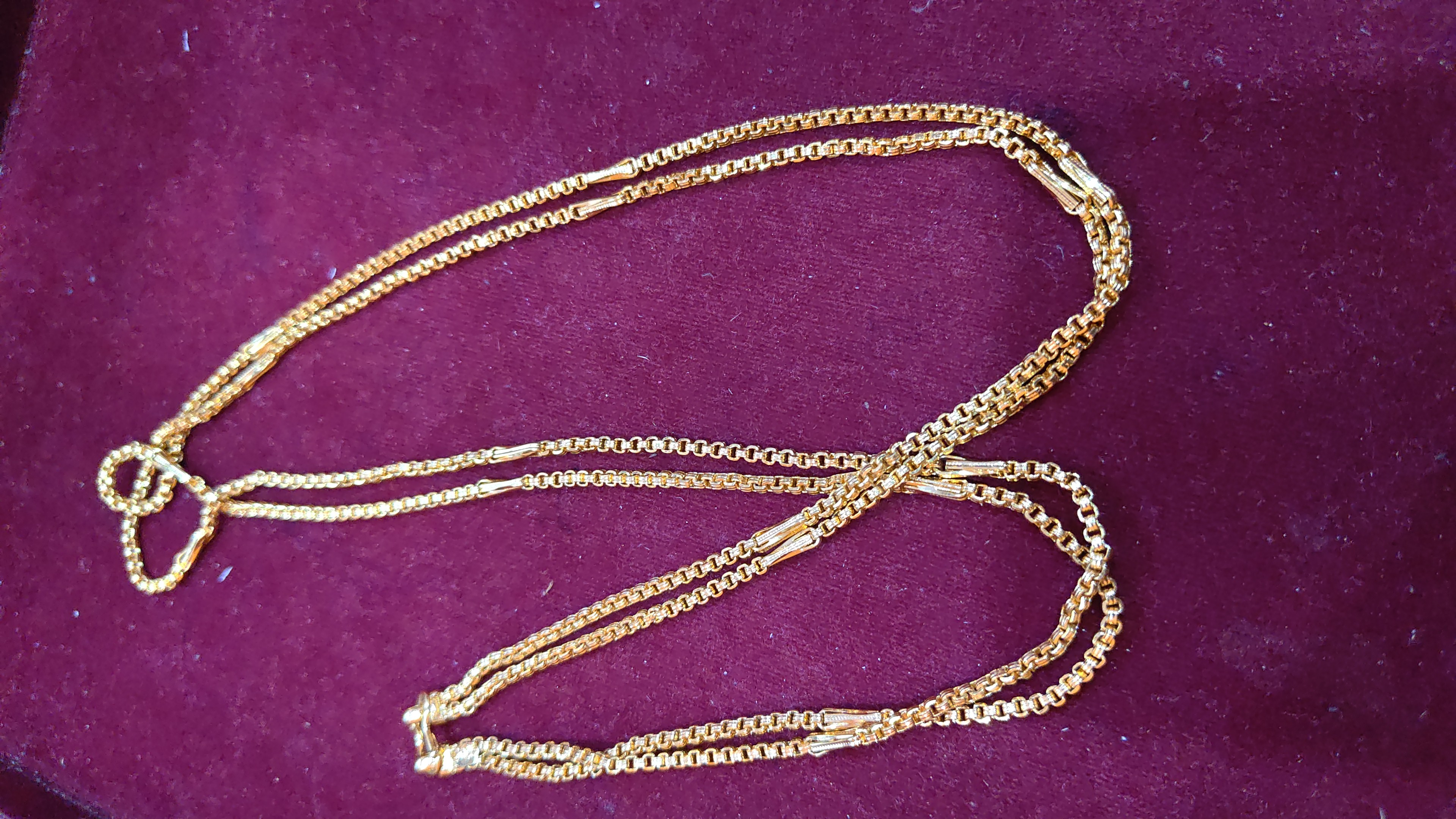 gold plated 2 line thali chain