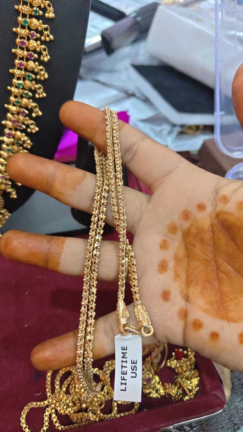 Pure panchaloham unpolished Thali chain Chandramukhi model