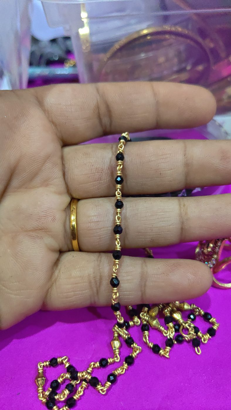 Pure panchaloham unpolished black Beeds