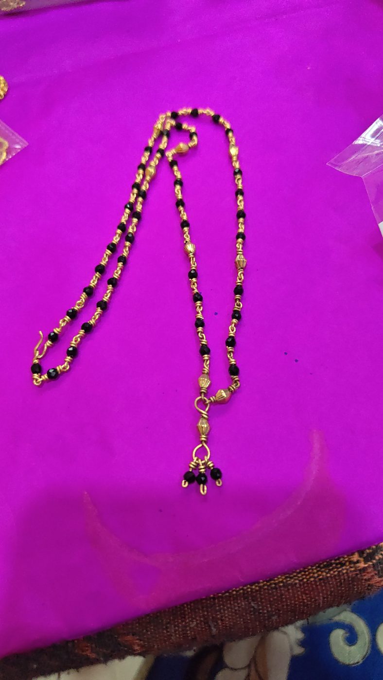 Pure panchaloham unpolished black Beeds